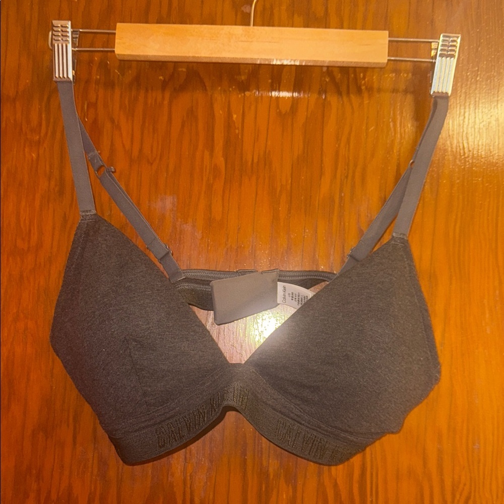 Calvin Klein Charcoal Gray Bralette